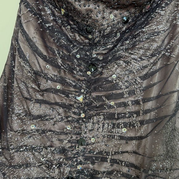 Antiqued Purple Mermaid Gown S - Picture 3 of 4